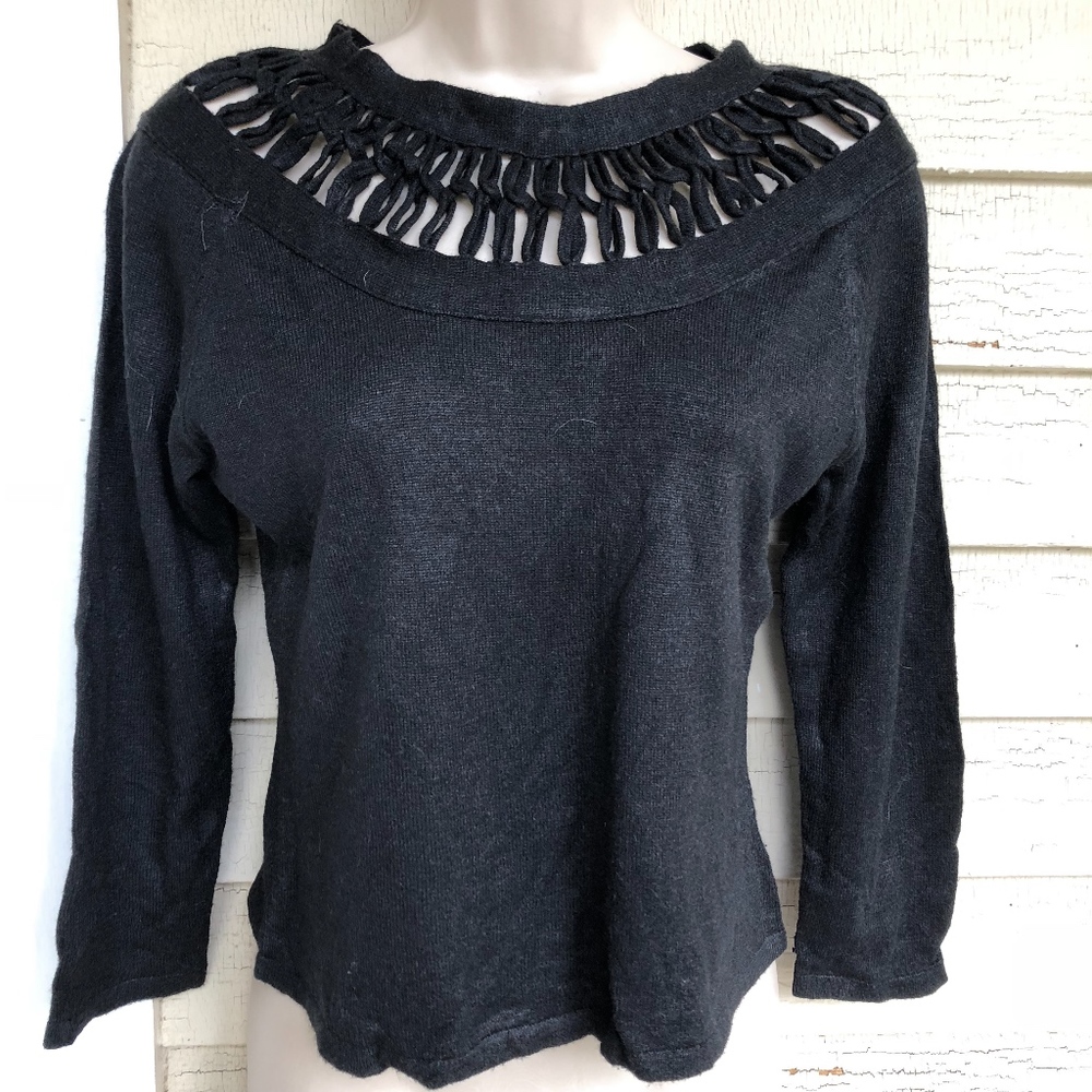 IRKA/SSG 85%silk/15%cashmere 3/4sl sweater